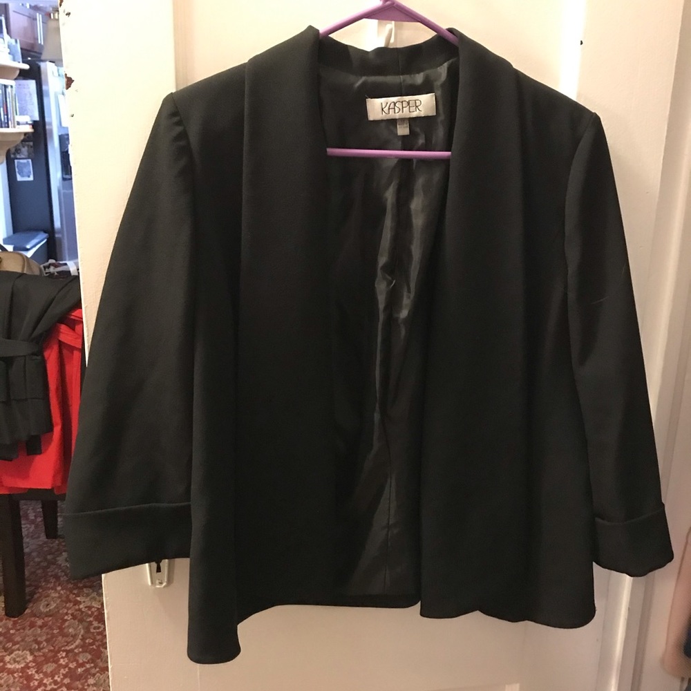 Kasper Black Shrug Blazer